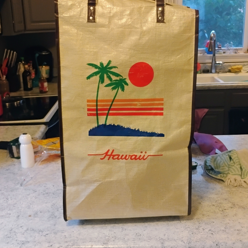 Hawaii Tote Bag with Palm Tree Design